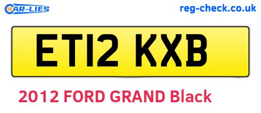 ET12KXB are the vehicle registration plates.