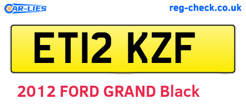 ET12KZF are the vehicle registration plates.