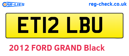ET12LBU are the vehicle registration plates.