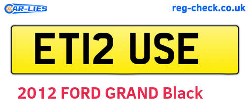 ET12USE are the vehicle registration plates.