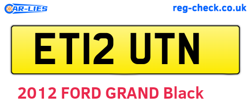 ET12UTN are the vehicle registration plates.