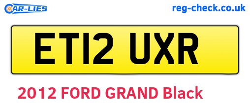 ET12UXR are the vehicle registration plates.