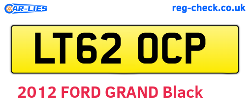 LT62OCP are the vehicle registration plates.