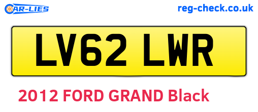LV62LWR are the vehicle registration plates.