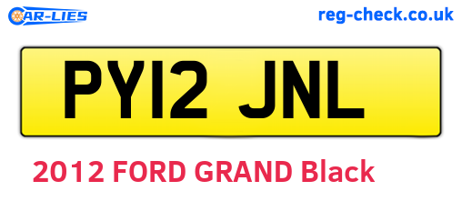 PY12JNL are the vehicle registration plates.