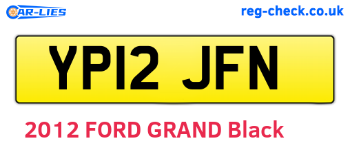 YP12JFN are the vehicle registration plates.