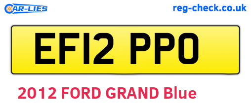 EF12PPO are the vehicle registration plates.
