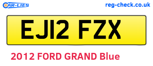 EJ12FZX are the vehicle registration plates.