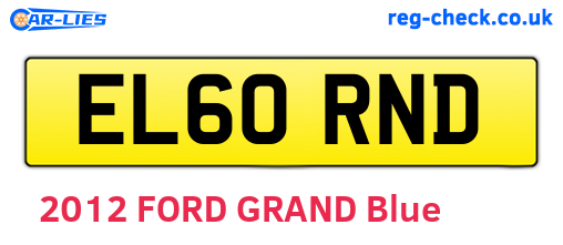 EL60RND are the vehicle registration plates.