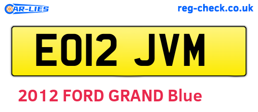 EO12JVM are the vehicle registration plates.