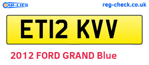 ET12KVV are the vehicle registration plates.