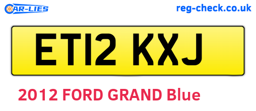 ET12KXJ are the vehicle registration plates.