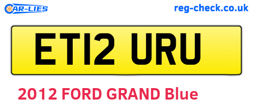 ET12URU are the vehicle registration plates.