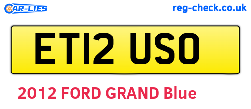 ET12USO are the vehicle registration plates.