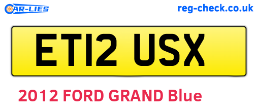 ET12USX are the vehicle registration plates.