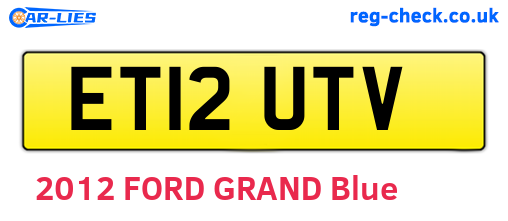 ET12UTV are the vehicle registration plates.