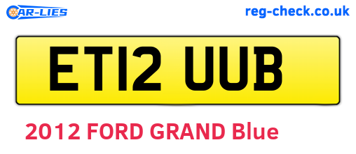 ET12UUB are the vehicle registration plates.