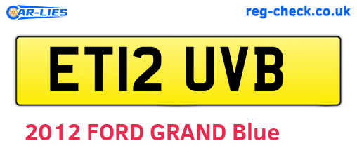 ET12UVB are the vehicle registration plates.