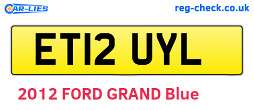 ET12UYL are the vehicle registration plates.