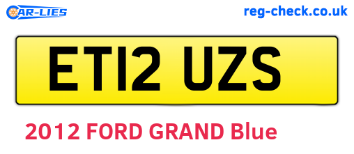 ET12UZS are the vehicle registration plates.