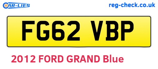 FG62VBP are the vehicle registration plates.