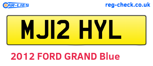 MJ12HYL are the vehicle registration plates.
