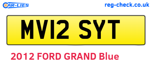 MV12SYT are the vehicle registration plates.