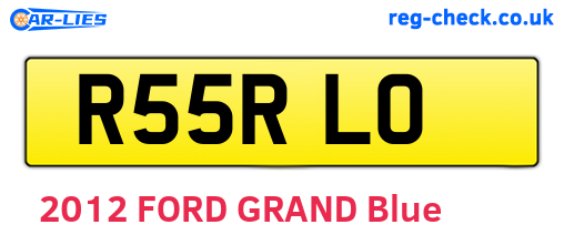 R55RLO are the vehicle registration plates.