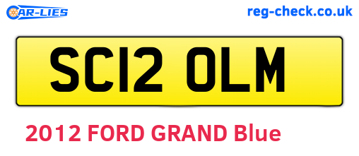 SC12OLM are the vehicle registration plates.