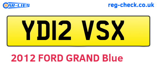YD12VSX are the vehicle registration plates.