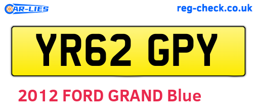 YR62GPY are the vehicle registration plates.