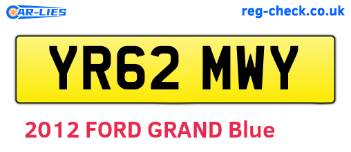 YR62MWY are the vehicle registration plates.