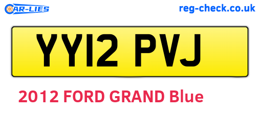 YY12PVJ are the vehicle registration plates.