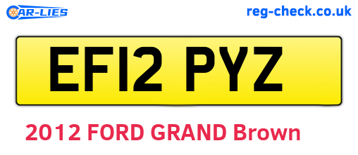 EF12PYZ are the vehicle registration plates.