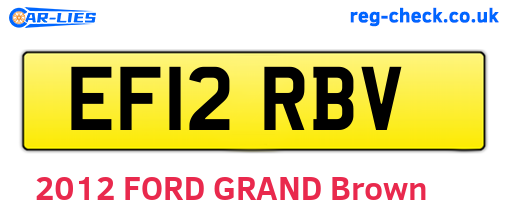EF12RBV are the vehicle registration plates.