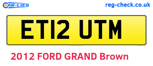 ET12UTM are the vehicle registration plates.