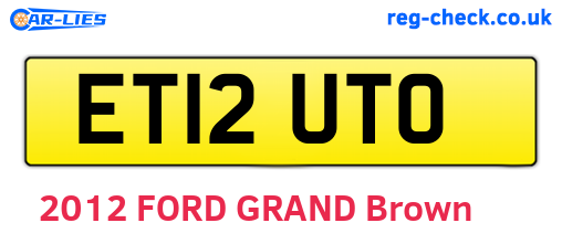 ET12UTO are the vehicle registration plates.