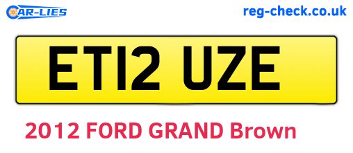 ET12UZE are the vehicle registration plates.