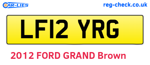 LF12YRG are the vehicle registration plates.