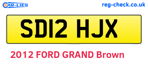 SD12HJX are the vehicle registration plates.