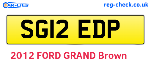 SG12EDP are the vehicle registration plates.