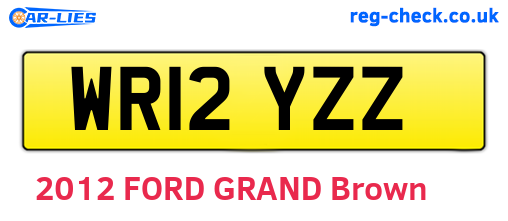 WR12YZZ are the vehicle registration plates.