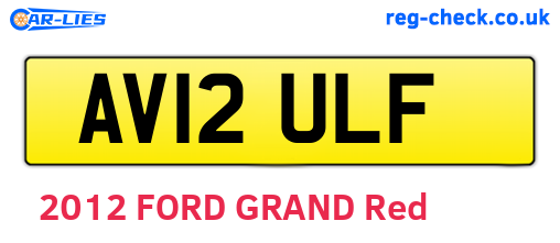 AV12ULF are the vehicle registration plates.