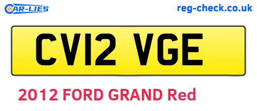 CV12VGE are the vehicle registration plates.