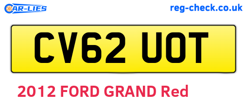 CV62UOT are the vehicle registration plates.