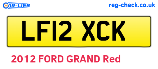 LF12XCK are the vehicle registration plates.