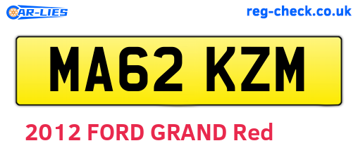 MA62KZM are the vehicle registration plates.