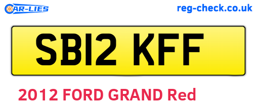SB12KFF are the vehicle registration plates.