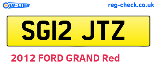 SG12JTZ are the vehicle registration plates.