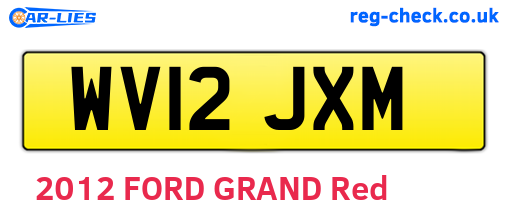WV12JXM are the vehicle registration plates.